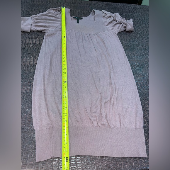 BCBGMaxazria sweater dress size M knit mauve bubble dress tapered on bottom LN - Picture 5 of 12
